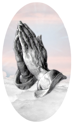 DNSBLUF 103 PK Praying Hands Clouds Pink